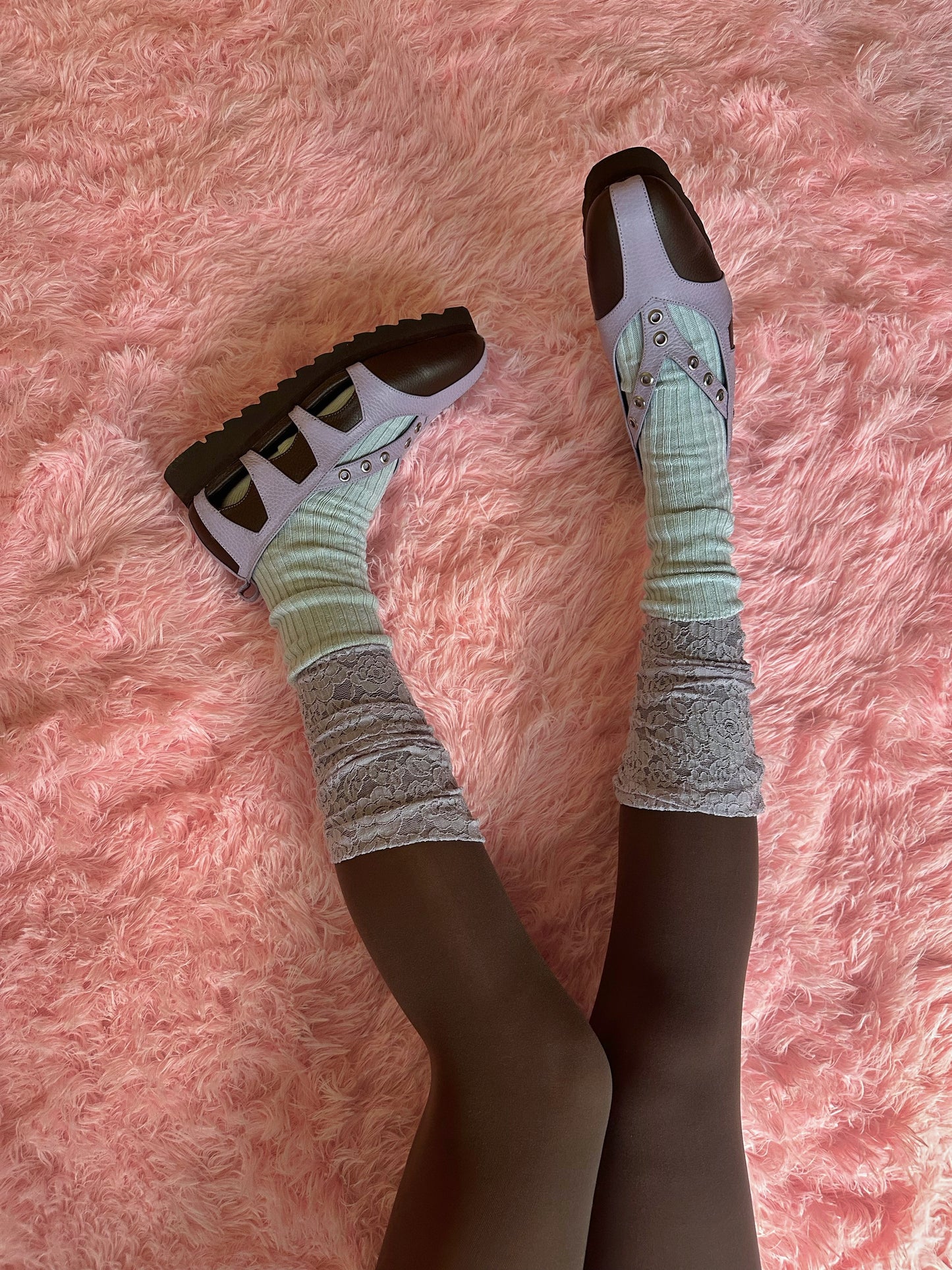 Tsi Flats - Dark Brown/Lilac (Made-to-Order)