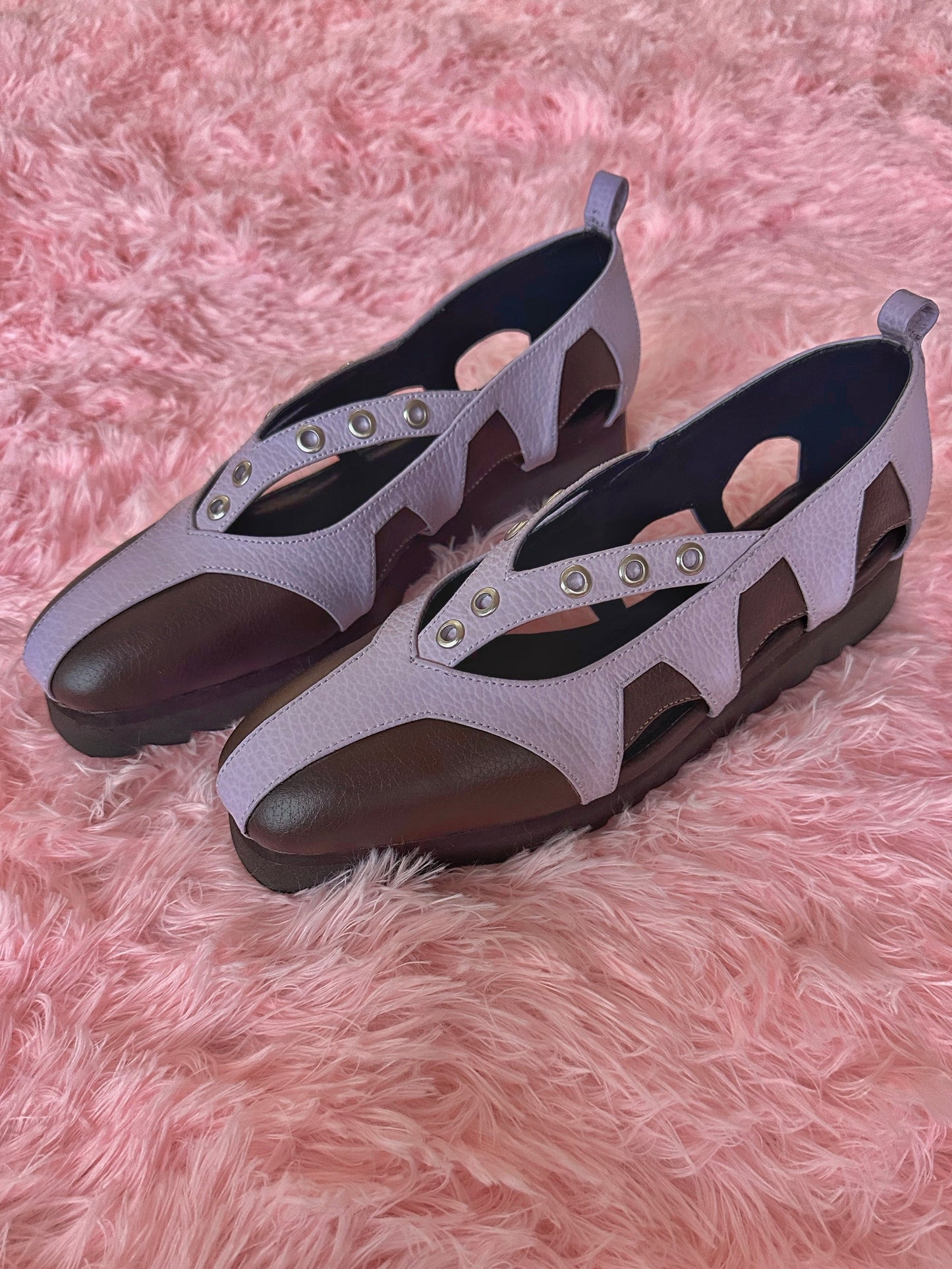 Tsi Flats - Dark Brown/Lilac (Made-to-Order)
